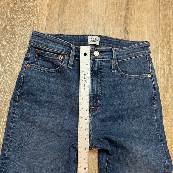 J Crew Women's Jeans Size 29 Toothpick Mid Rise Ankle Stretch Blue - Picture 8 of 16
